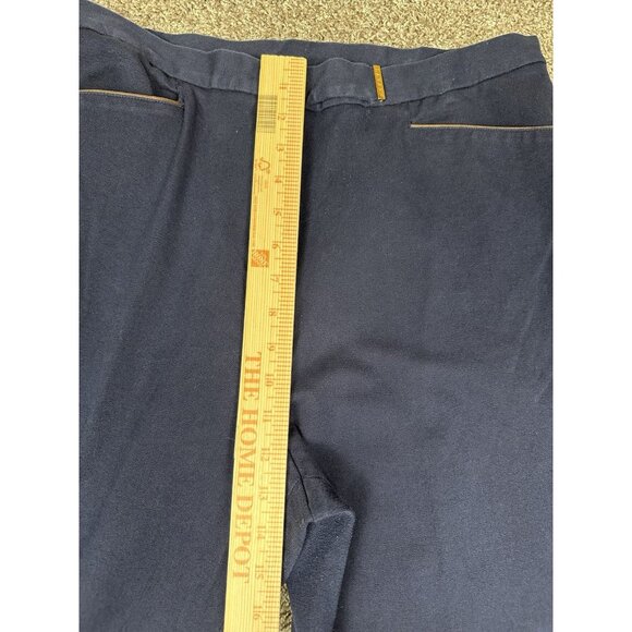 Lauren Ralph Lauren Pants Size‎ 16 Navy Stretch  Straight Leg Career Trousers - Picture 3 of 13